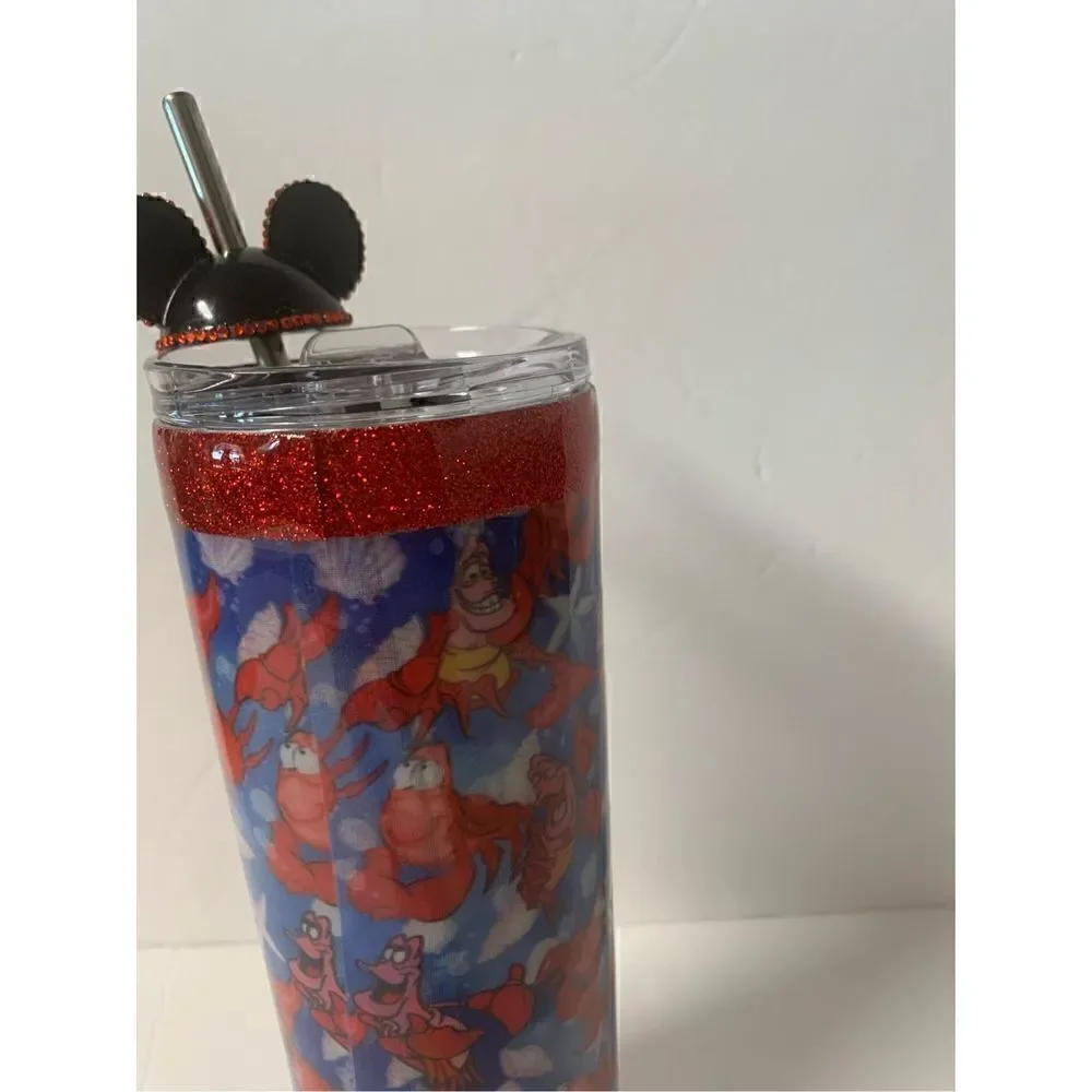 Handmade Mermaid/ Lobster Tumbler with straw topper